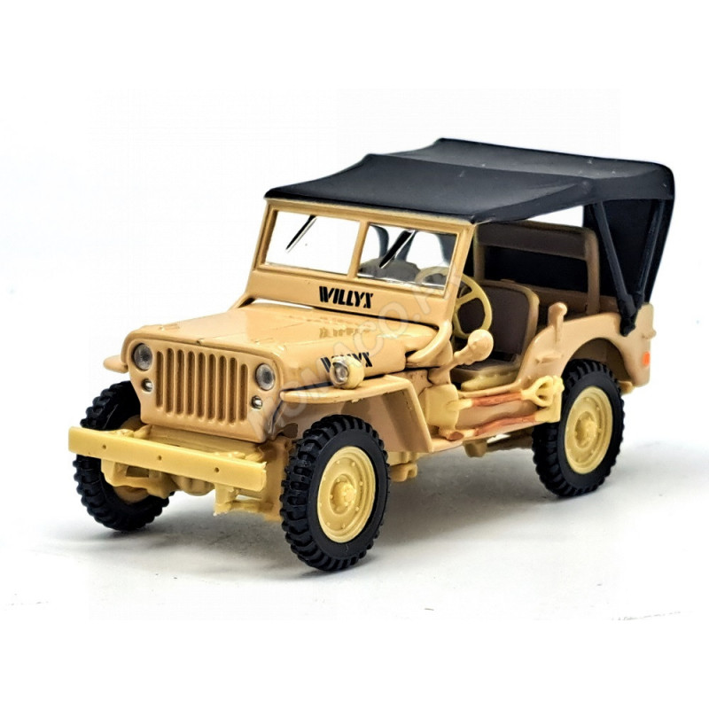 Miniature Jeep Militaire US Fermée 1/43 - Marque Oliex (Cararama/Hongwell) - Neuf En Boîte