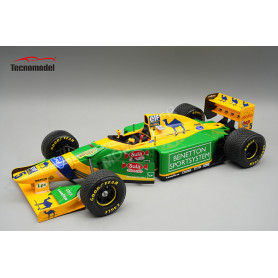 BENETTON B193A 5 MICHAEL SCHUMACHER GRAND PRIX D'ANGLETERRE 1993 AVEC PNEUS PLUIES