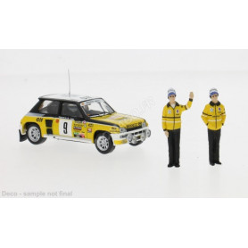 RENAULT 5 TURBO 9 RAGNOTTI/ANDRE RALLYE MONTE-CARLO 1980 AVEC 2 FIGURINES