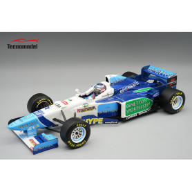 BENETTON B196 4 GHERARD BERGER GRAND PRIX DE MONACO 1996 AVEC FIGURINE