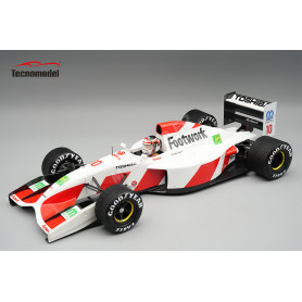 FOOTWORK FA13 AVEC PNEUS PLUIE 10 AGURI SUZUKI GRAND PRIX DE BELGIQUE 1992 AVEC FIGURINE