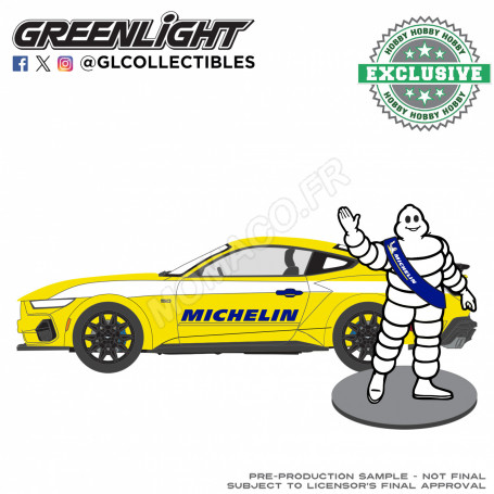 FORD MUSTANG GT 2024 AVEC FIGURINE "HOMME MICHELIN"