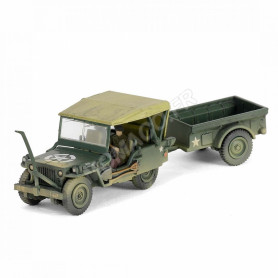 JEEP WILLYS MB "U.S.ARMY" AVEC REMORQUE