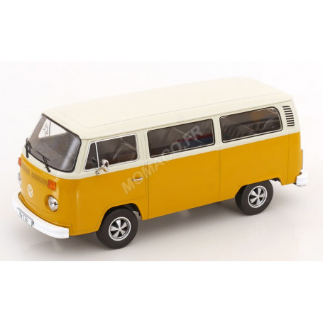 VOLKSWAGEN BUS T2B AVEC JANTES FUCHS1972 JAUNE/BLANC