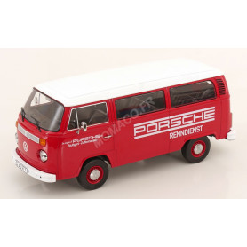 VOLKSWAGEN BUS T2B "PORSCHE RENNDIENST" 1972 ROUGE/BLANC