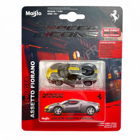 FERRARI 296 GTB HYBRID 830HP V6 2021 GRIS ASSETTO FIORANO