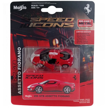 FERRARI 296 GTB HYBRID 830HP V6 2021 ROUGE ASSETTO FIORANO