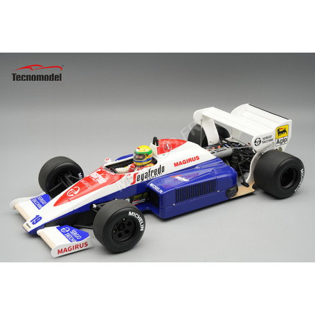 TOLEMAN TG 184 19 AYRTON SENNA GRAND PRIX DE GRANDE BRETAGNE 1984 AVEC FIGURINE