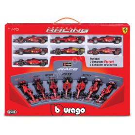 PACK DE 7 FORMULE 1 : FERRARI AVEC PRESENTOIR