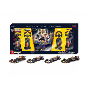 PACK DE 4 FORMULE 1 : RED BULL VERSTAPPEN CHAMPION 2021/2022/2023/2024