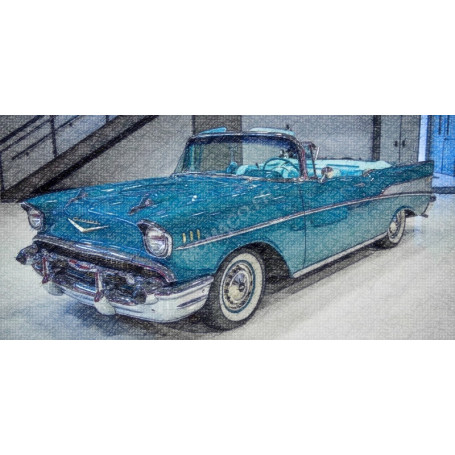 CHEVROLET BEL AIR CONVERTIBLE 1957 BLEUE