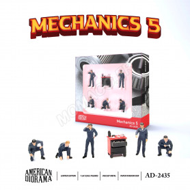 SET DE FIGURINE : 5 PERSONNAGES + 1 CHARIOT "MECHANICS 5"