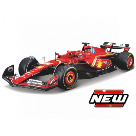 FERRARI F1 SF-24 TEAM SCUDERIA FERRARI 16 CHARLES LECLERC 2024 (PACKAGING PREMIUM AVEC CASQUE)
