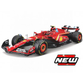 FERRARI F1 SF-24 TEAM SCUDERIA FERRARI 55 CARLOS SAINZ 2024 (BOITAGE SOUPLE AVEC PILOTE)