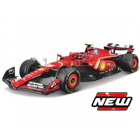 FERRARI F1 SF-24 TEAM SCUDERIA FERRARI 55 CARLOS SAINZ 2024 (BOITAGE SOUPLE AVEC PILOTE)