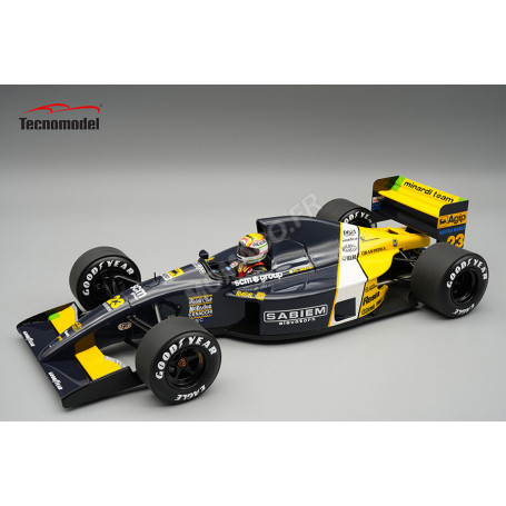 MINARDI M191 23 PIERLUIGI MARTINI GRAND PRIX DE MONACO 1991 AVEC FIGURINE