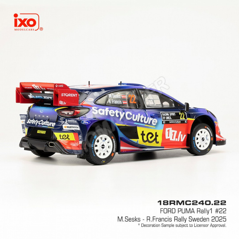 DECALS 1/43 PLAQUES Rallye De Monte Carlo / Suede 2022 - Colorado