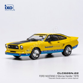 FORD MUSTANG II MONROE HANDLER 1978 JAUNE DECORE