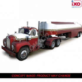 MACK B 61 1953 ROUGE/BLANC AVEC REMORQUE