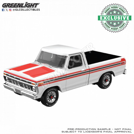 FORD F-150 1978 BLANC AVEC BANDE ORANGE