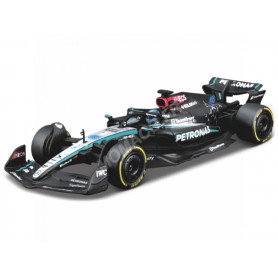 MERCEDES GP F1 W15 EQ PERFORMANCE TEAM AMG PETRONAS MOTORSPORT 63 GEORGE RUSSELL 2024 (PACKAGING PREMIUM AVEC CASQUE)
