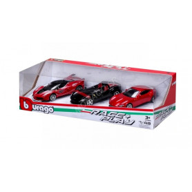 SET DE 3 PIECES : VEHICULES "FERRARI" MONZA SP2 2018 - FXX-K 10 2015 - ROMA 2019