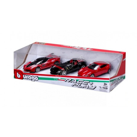 SET DE 3 PIECES : VEHICULES "FERRARI" MONZA SP2 2018 - FXX-K 10 2015 - ROMA 2019
