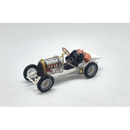 BUGATTI TYPE 21 "ROLLAND GARROS" 1915 BLANC AVEC CAPOT MOTEUR TRANSPARENT