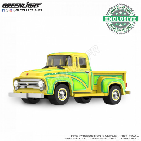 FORD F-100 1954 LOWRIDER "SERGIO ROCHA - SPECIAL EDITION" JAUNE "BRIGHT YELLOW"
