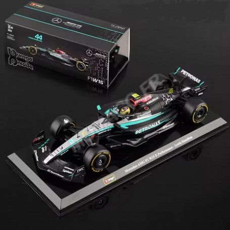 MERCEDES GP F1 W15 EQ PERFORMANCE TEAM AMG PETRONAS MOTORSPORT 44 LEWIS HAMILTON 2024 (PACKAGING PREMIUM AVEC CASQUE)