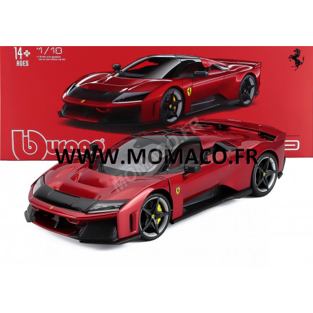 FERRARI F80 2024 ROUGE "ROSSO SUPERCAR" AVEC ROUES NOIRES ET ARGENTEES