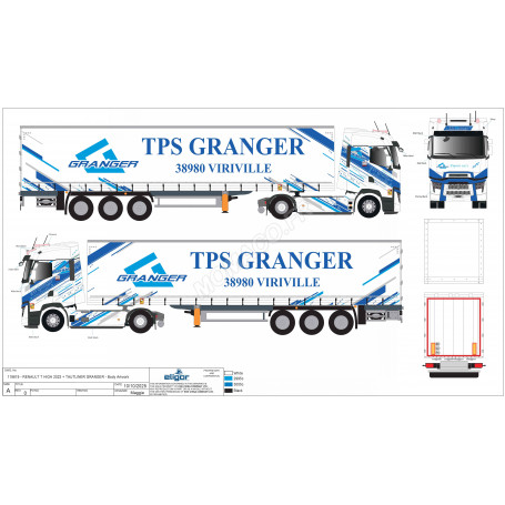 RENAULT T HIGH 2023 SEMI TAUTLINER "GRANGER"