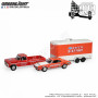 SET DE VEHICULES : FORD F-250 1969 AVEC CHEVROLET CAMARO Z/28 "DAN FLETCHER" ET REMORQUE