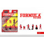 SET DE FIGURINE : 6 PERSONNAGES "FORMULE 1 - PIT CREW" EQUIPE ROUGE