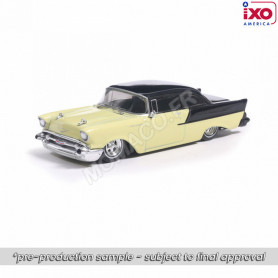 CHEVROLET ONE FIFTY LOWERED 1957 CREME/NOIR "COLONIAL CREAM / ONYX BLACK"