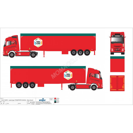 VOLVO AERO BENNE CEREALIERE TRANSPORTS "NAVEAU"