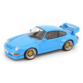 PORSCHE 911 (993) GT2 AVEC JANTES BBS 1996 BLEU CLAIR