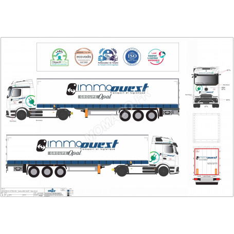 MERCEDES-BENZ E-ACTROS REMORQUE TAUTLINER "IMMO OUEST"