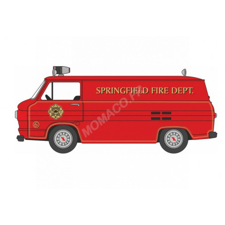 CHEVROLET CORVAIR GREENBRIER 1961 POMPIER "SPRINGFIELD FIRE DEPARTMENT"