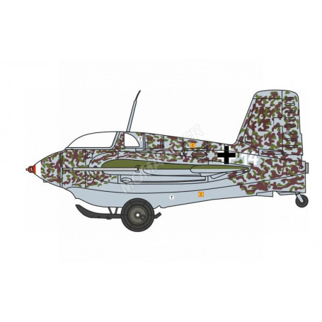 MESSERSCHMITT ME163 1E WHITE 14 JG400 BRANDS 1945 (SANS SWATIKA)