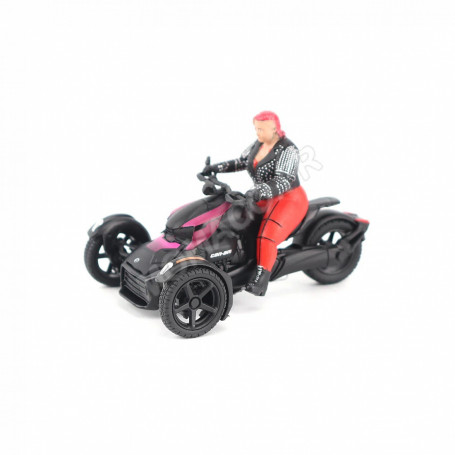 CAN-AM TRIKE RYKER MY22 NOIR/ROSE AVEC FIGURINE
