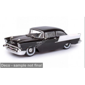 CHEVROLET ONE-FIFTY SEDAN 1957 NOIR/BLANC