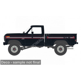 FORD F-150 XLS FLARESIDE 4X4 1983 NOIR AVEC DECORATION