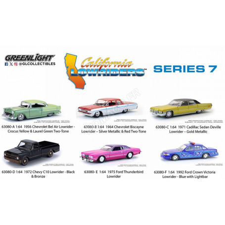 COFFRET DE 6 PIECES : CALIFORNIA LOWRIDERS - SERIES 7 (EPUISE)