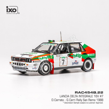 LANCIA DELTA INTEGRALE 16V 7 CERRATO/CERRI RALLYE SAN REMO 1987