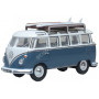 VOLKSWAGEN T1 SAMBA BUS AVEC PLANCHES DE SURF BLEU