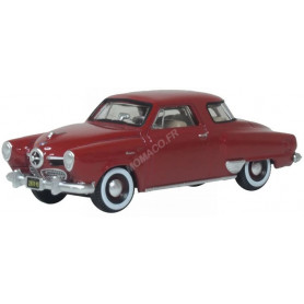 STUDEBAKER CHAMPION STRALIGHT COUPE 1950 ROUGE
