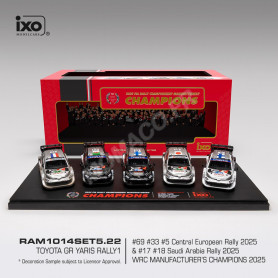 SET 5 TOYOTA GR YARIS RALLY 1 WRC MANUFACTURERS CHAMPIONS 2025