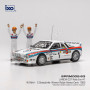 LANCIA 037 RALLY EVO 1 RÖHRL/GEISTDÖRFER RALLYE MONTE-CARLO 1983 1ER AVEC 2 FIGURINES