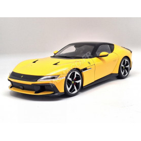 FERRARI 12CILINDRI 2024 JAUNE "GIALLO MODENA" INTERIEUR NOIR (BOITE AVEC RHODOID)